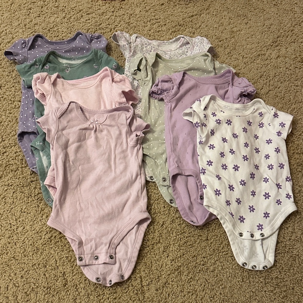 Assorted Pastel Girl Onesies Bundle